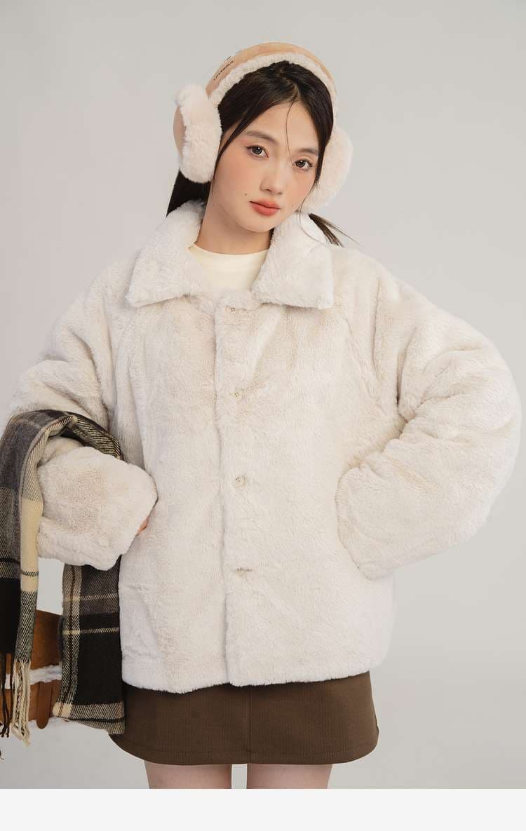 リバーシブルボアジャケット｜デート服