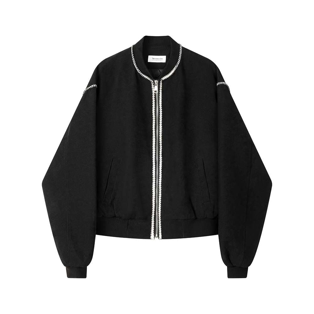 ジップディテールボックスジャケット｜デート服