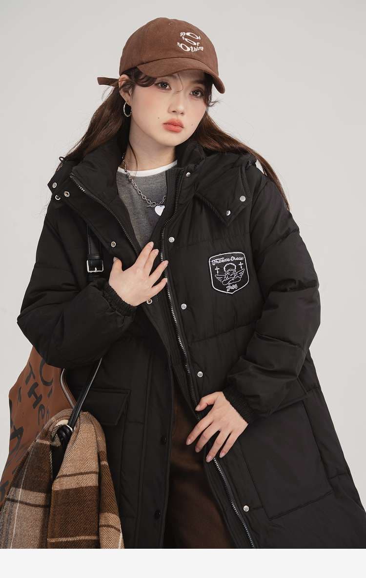 ロングパデッドダウンコート｜デート服