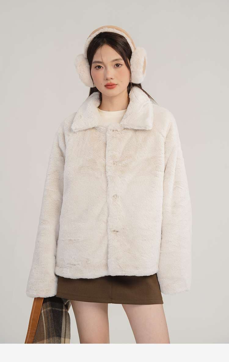 リバーシブルボアジャケット｜デート服