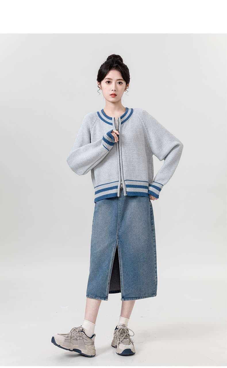 ゆったりニットカーディガンコーデ｜デート服