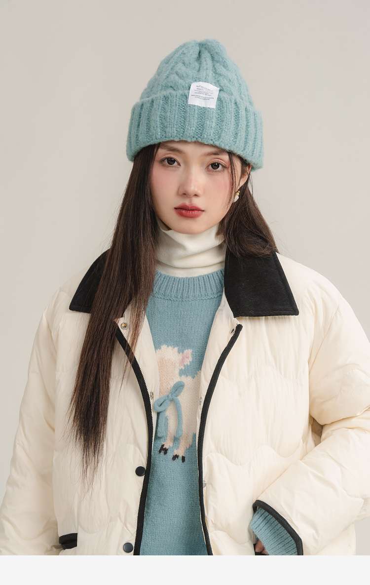 バイカラーボアキルティングジャケット｜デート服