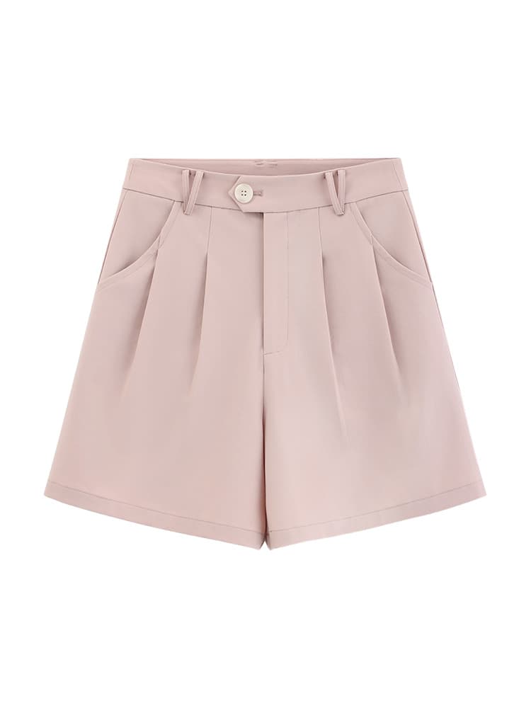 タックハイウエストショートパンツ｜デート服