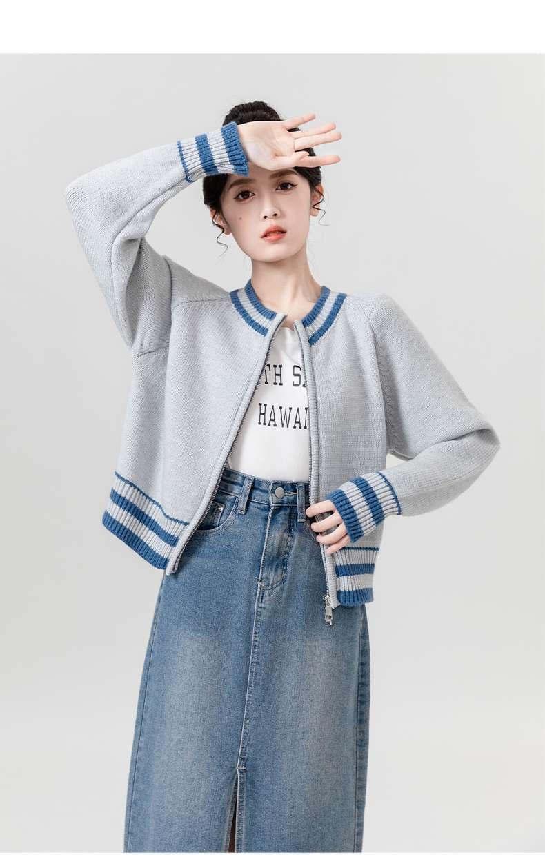 ゆったりニットカーディガンコーデ｜デート服