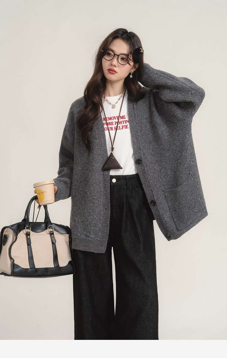 オーバーサイズカーディガン｜デート服