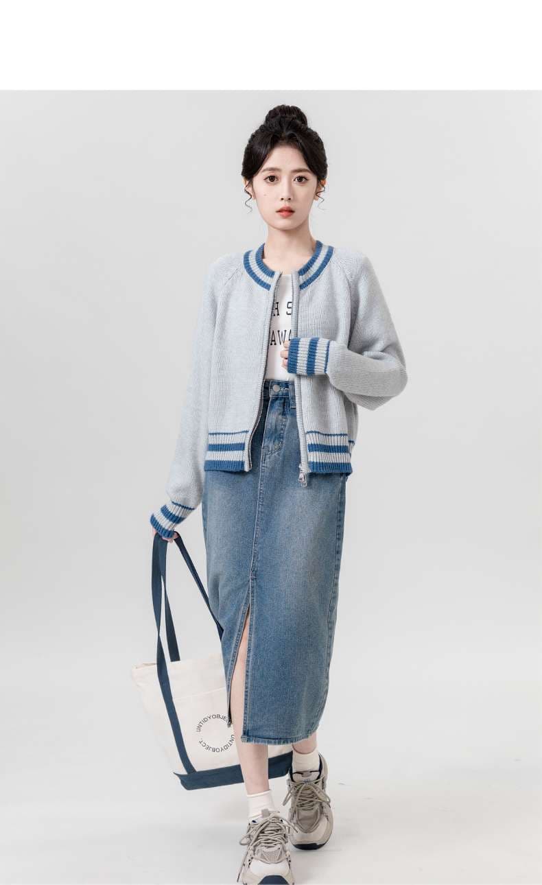 ゆったりニットカーディガンコーデ｜デート服