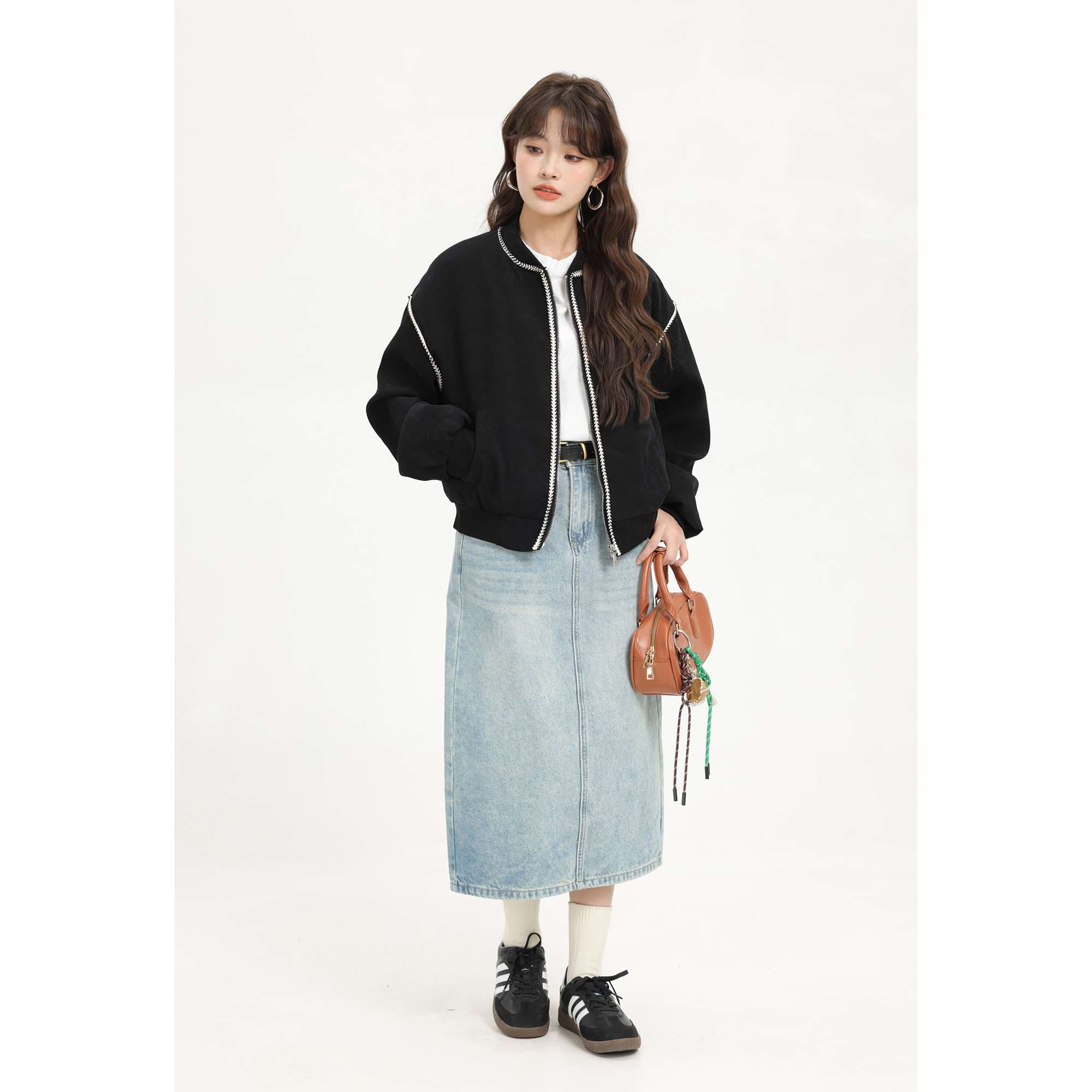 ジップディテールボックスジャケット｜デート服
