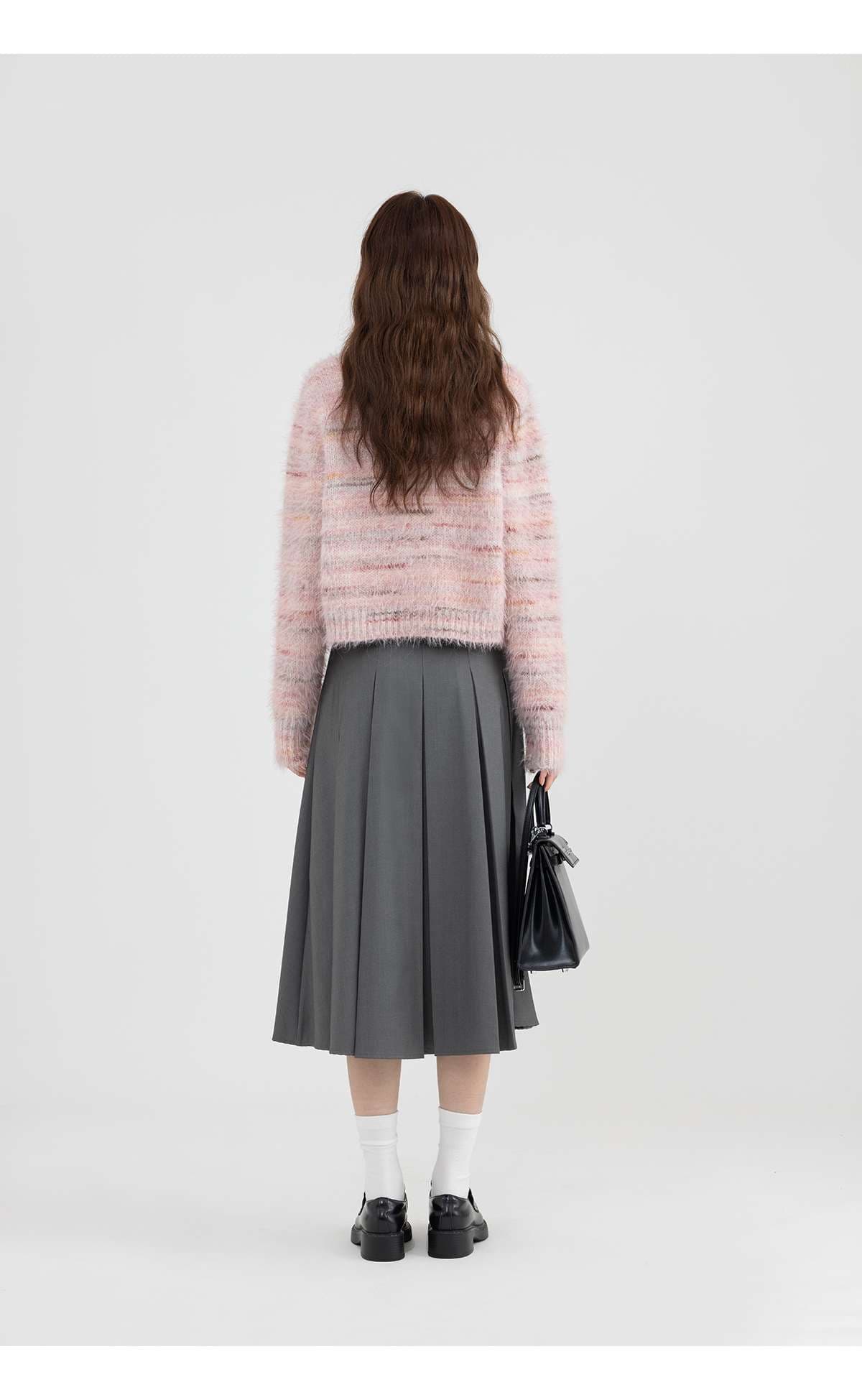 ミックスカラーカーディガン｜デート服