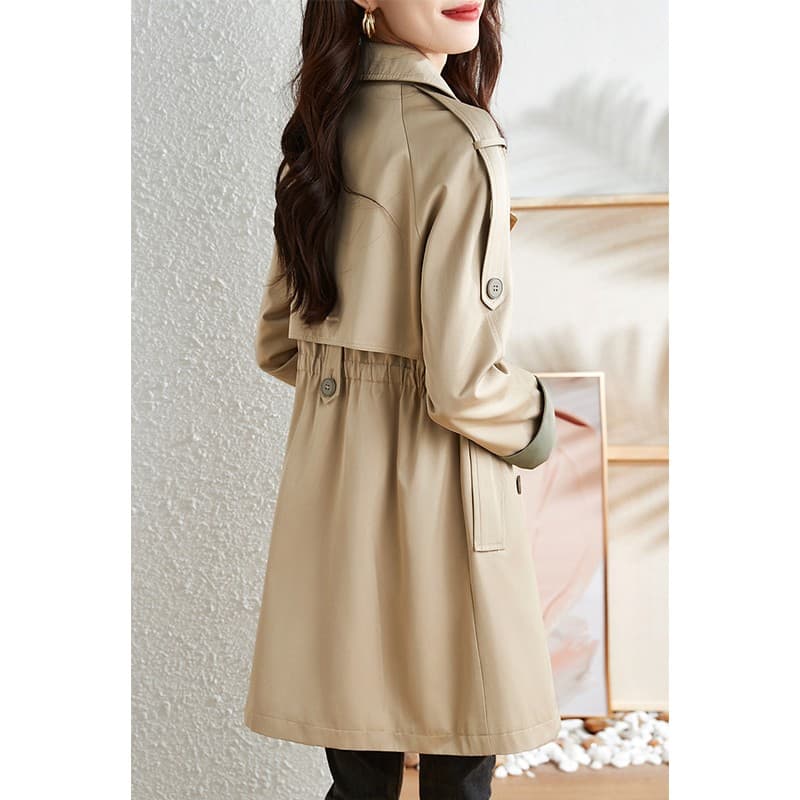 バイカラースリーブトレンチコート｜デート服