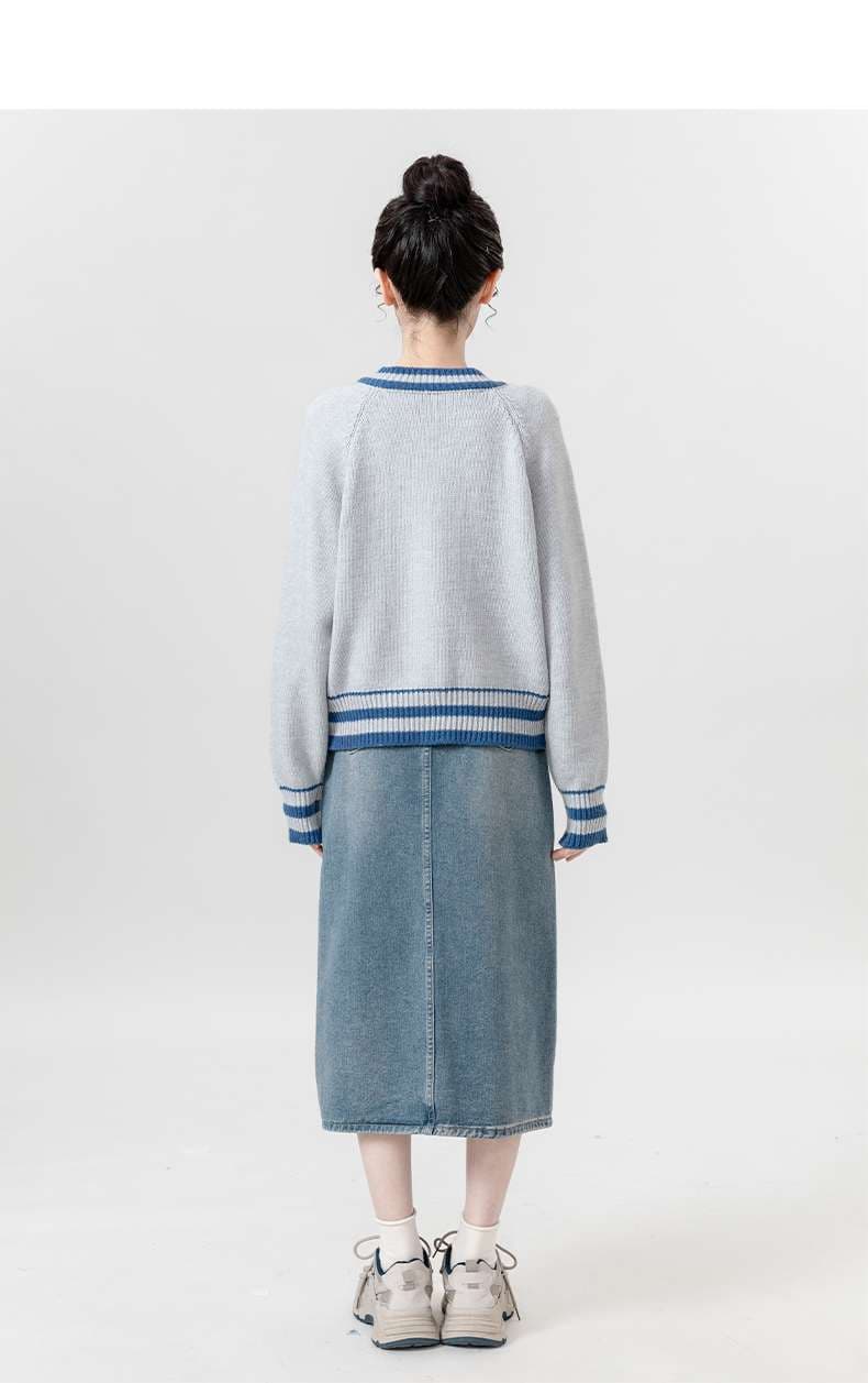 ゆったりニットカーディガンコーデ｜デート服