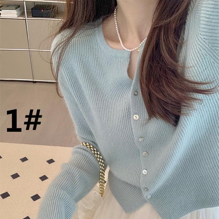 デート服秋のデート 秋冬長袖 ブニットカーディガン ゆったりトップス