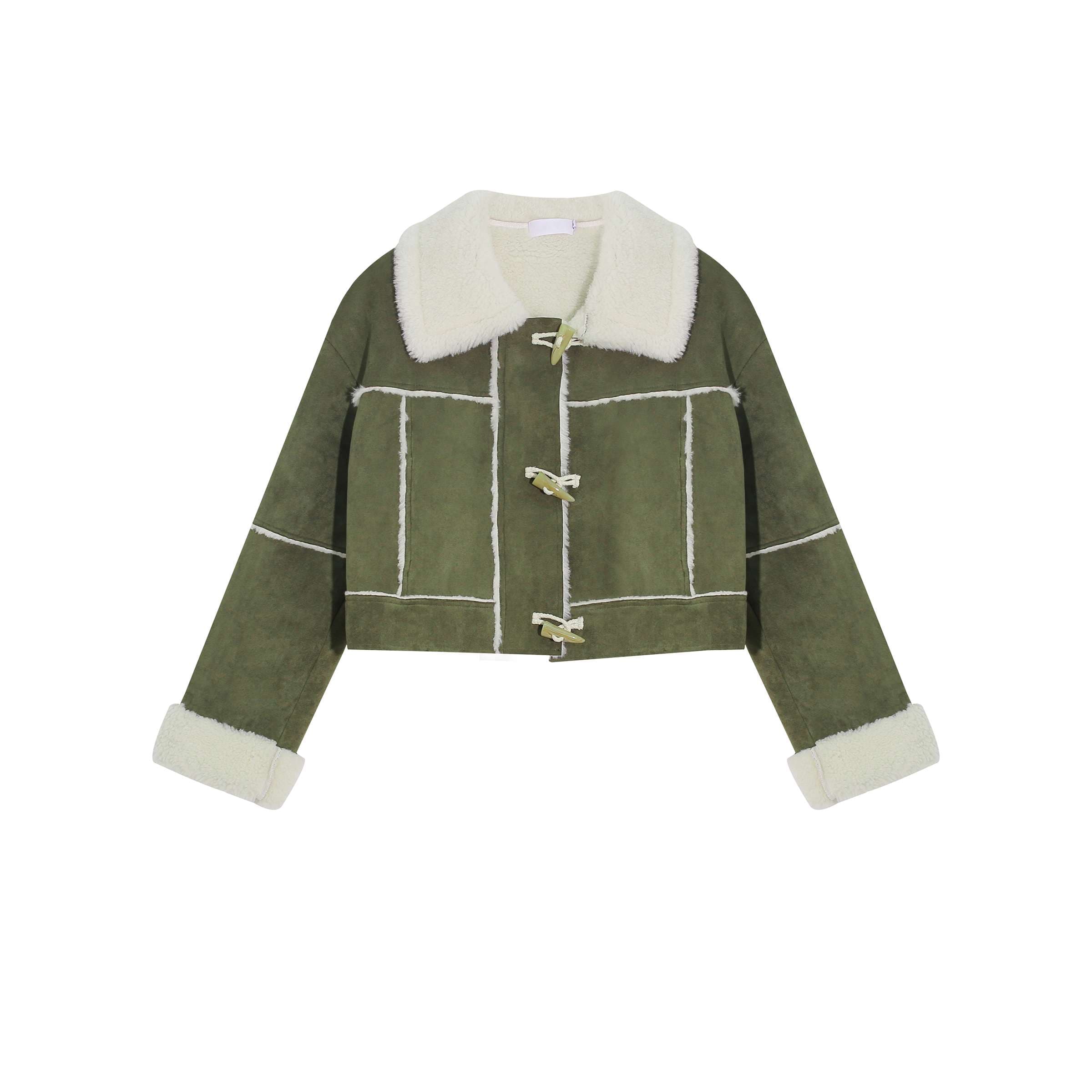 ボアライニングショートダッフルジャケット|デート服