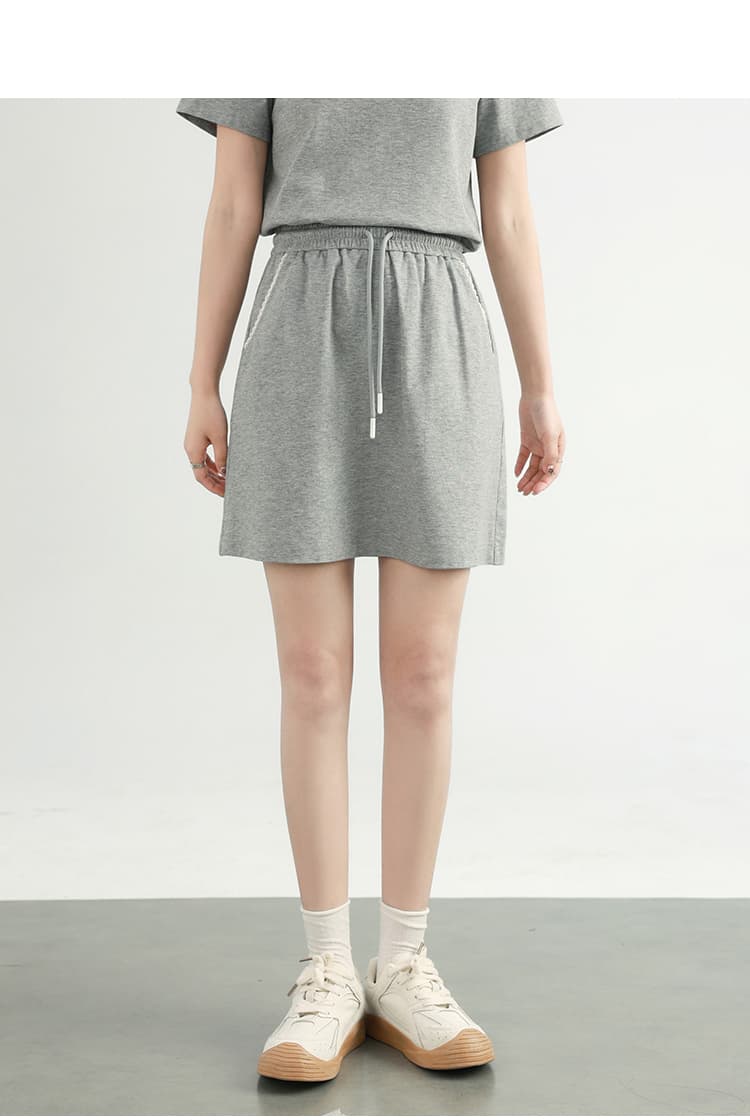 配色襟付きポロセットアップ|デート服