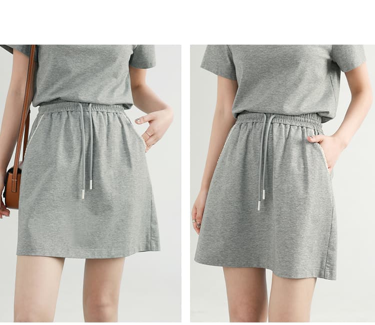 配色襟付きポロセットアップ|デート服