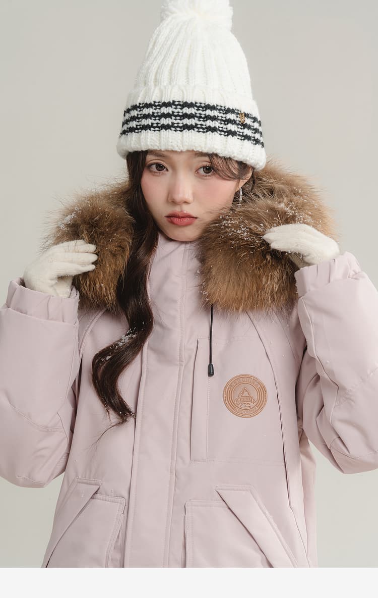デート服 もこもこファー付きカジュアルダウン
