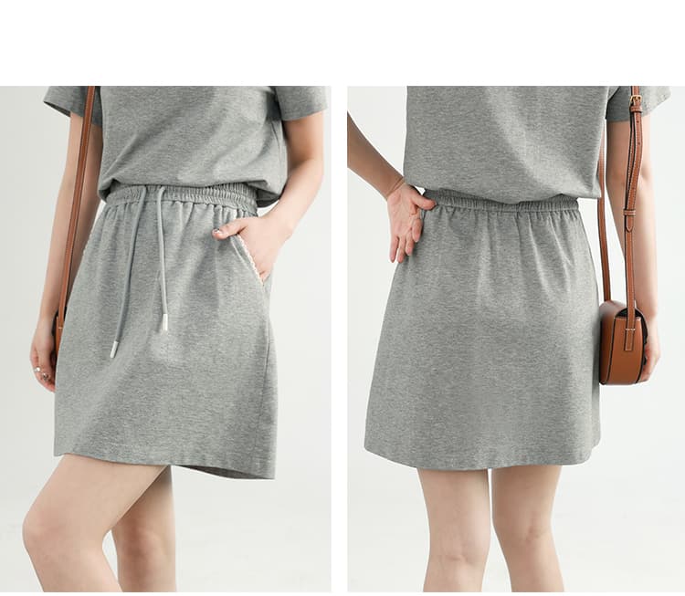 配色襟付きポロセットアップ|デート服